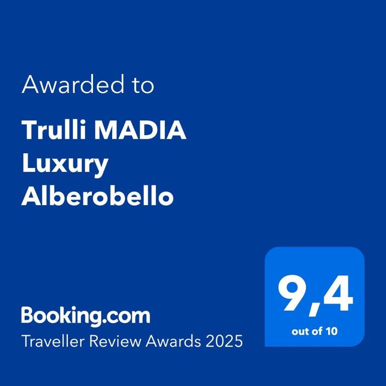 Certyfikat, podpis lub inny dokument wystawiony w obiekcie Trulli MADIA Luxury Alberobello