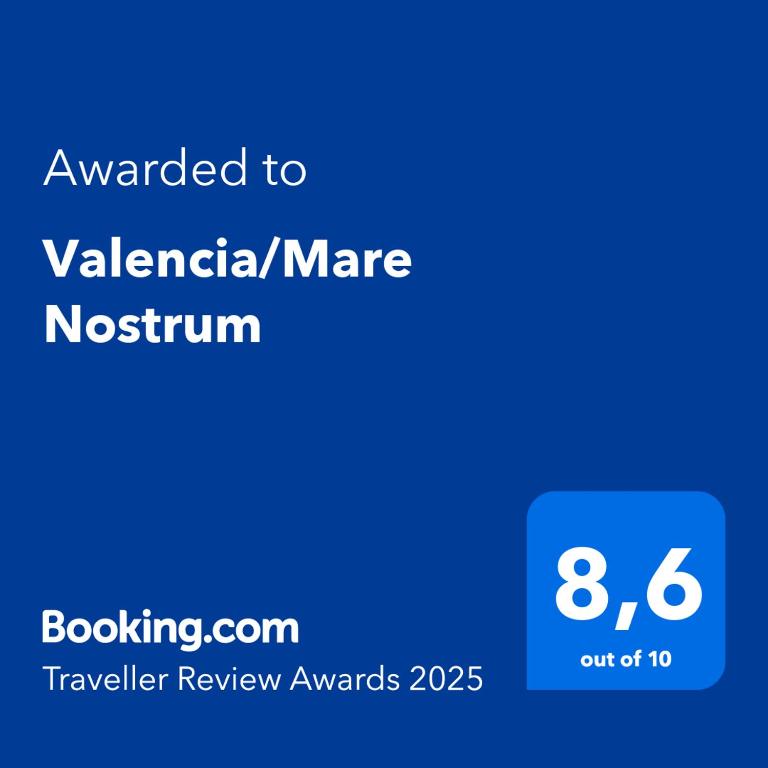 Certifikát, hodnocení, plakát nebo jiný dokument vystavený v ubytování Valencia/Mare Nostrum