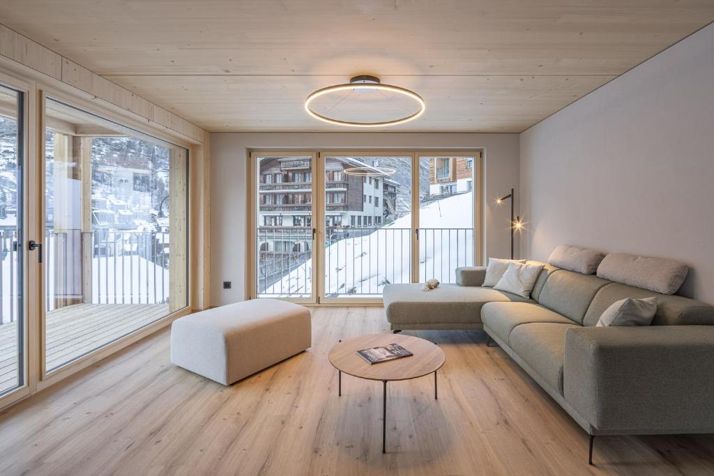 Posezení v ubytování Rofel Zermatt