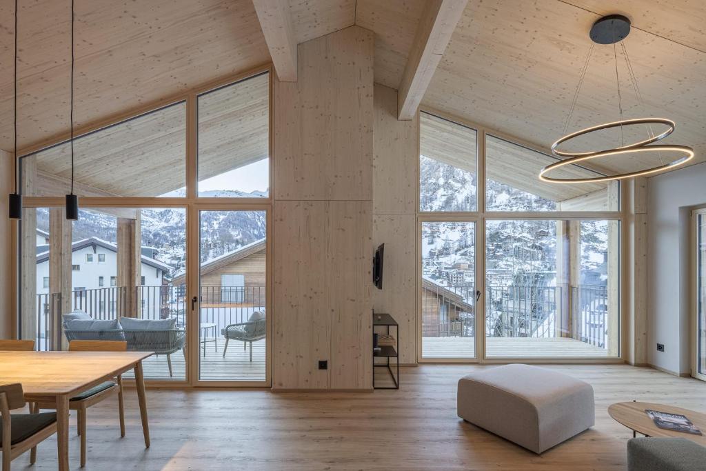 Posezení v ubytování Rofel Zermatt