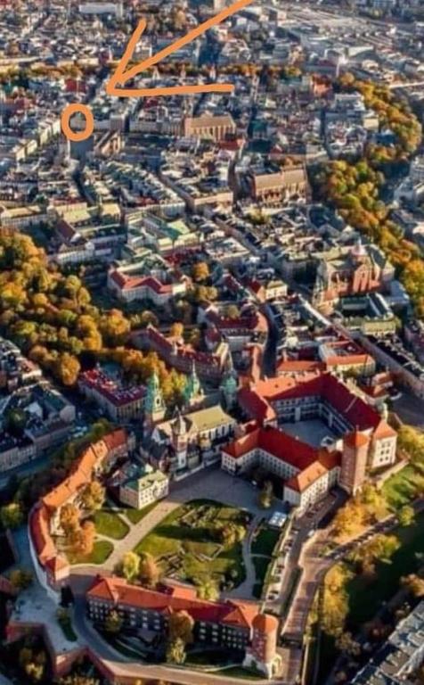 Výhľad na mesto Krakov alebo výhľad na mesto priamo z apartmánového hotela