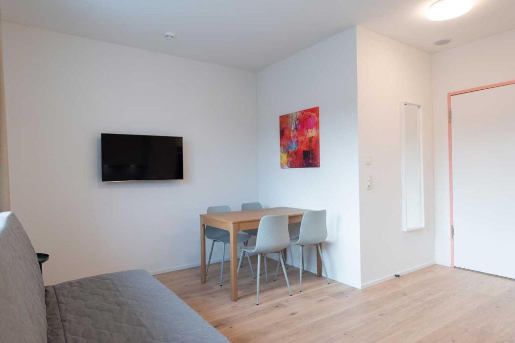 Televízia a/alebo spoločenská miestnosť v ubytovaní HITrental Letzigrund - Apartment