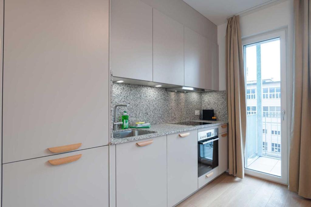 Kuchyňa alebo kuchynka v ubytovaní HITrental Letzigrund - Apartment