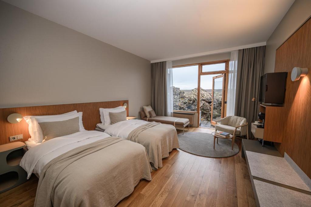 Postel nebo postele na pokoji v ubytování Silica Hotel at Blue Lagoon Iceland