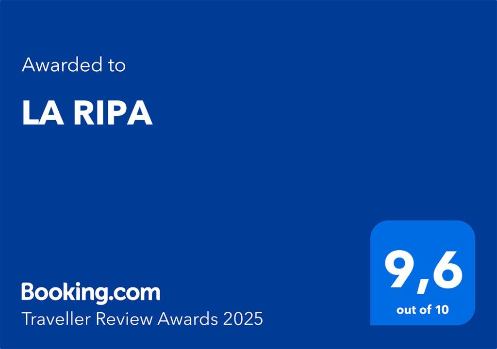 Certifikát, hodnocení, plakát nebo jiný dokument vystavený v ubytování LA RIPA