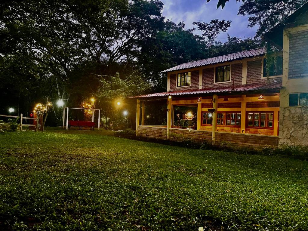 Zahrada ubytování finca del Río Copan
