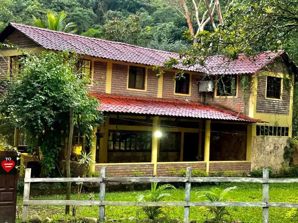 Zahrada ubytování finca del Río Copan
