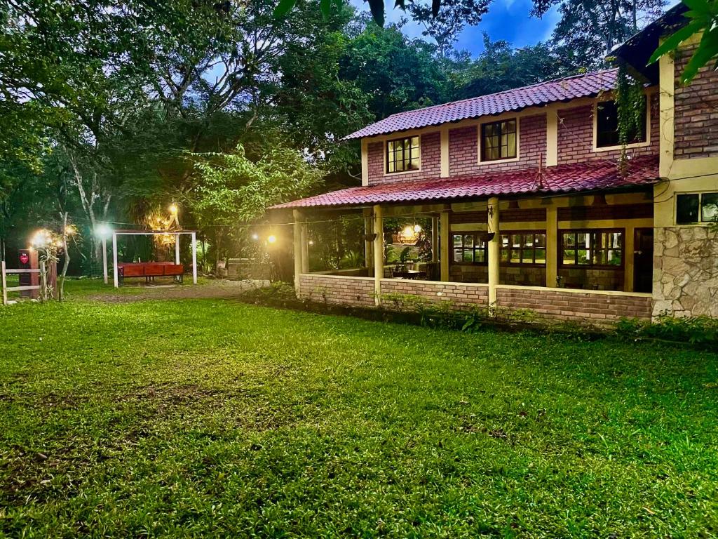 Zahrada ubytování finca del Río Copan