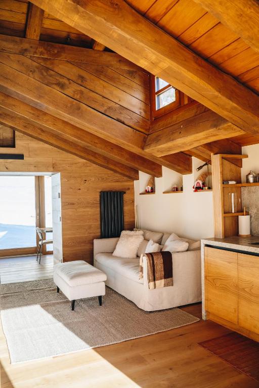 Posezení v ubytování Maison Brenva Elegant A