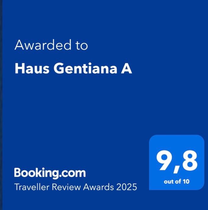 Certifikát, hodnocení, plakát nebo jiný dokument vystavený v ubytování Haus Gentiana A