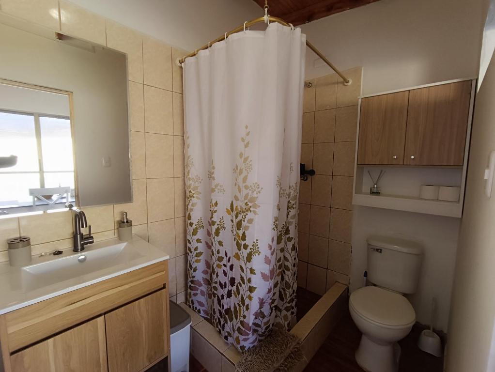 Koupelna v ubytování Hostal Yurak