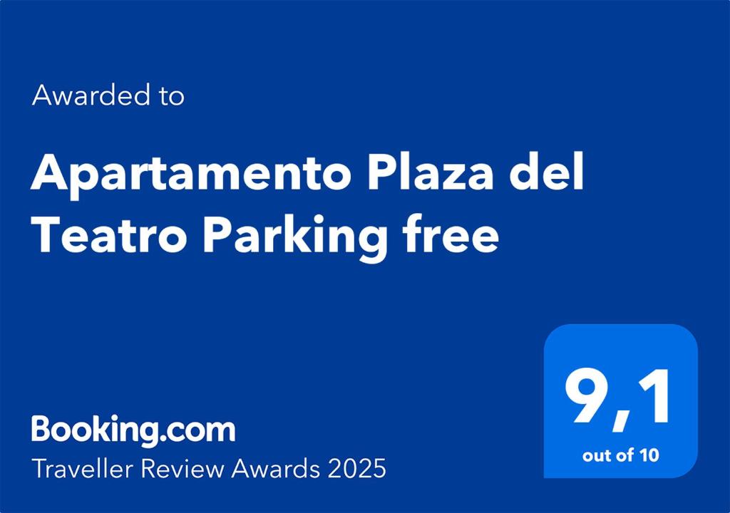 Certifikát, hodnocení, plakát nebo jiný dokument vystavený v ubytování Apartamento Plaza del Teatro Parking free