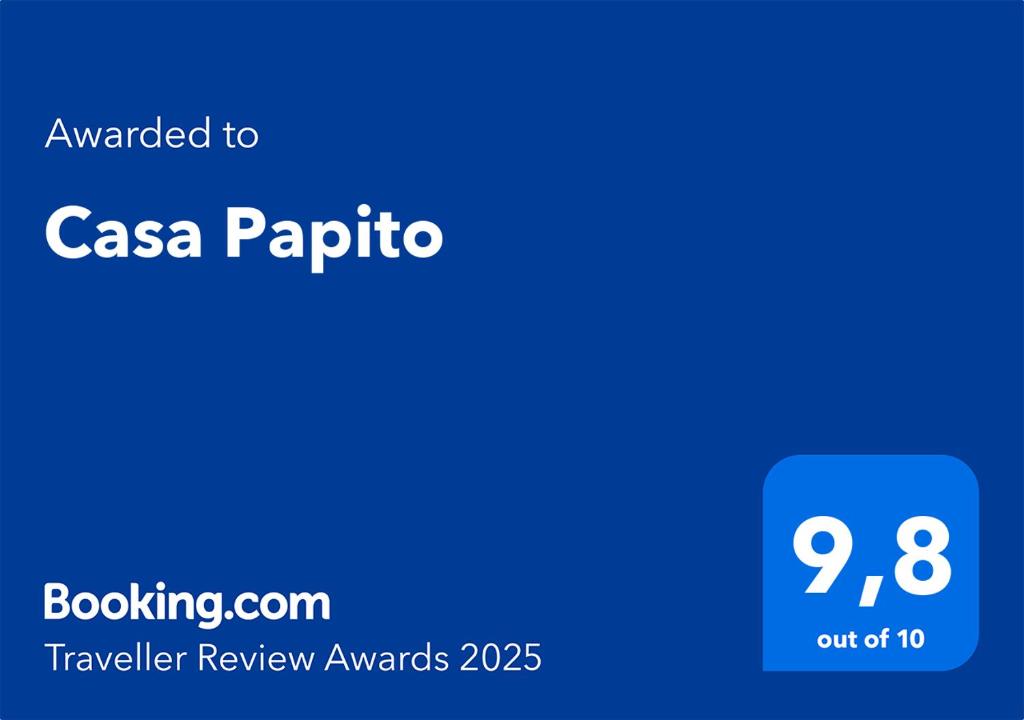 Certifikát, hodnocení, plakát nebo jiný dokument vystavený v ubytování Casa Papito