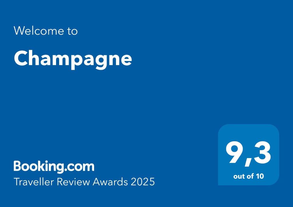 Certifikát, hodnocení, plakát nebo jiný dokument vystavený v ubytování Champagne