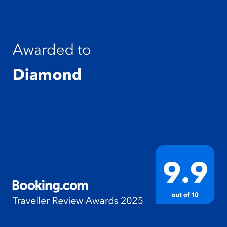 Certifikát, hodnocení, plakát nebo jiný dokument vystavený v ubytování Diamond