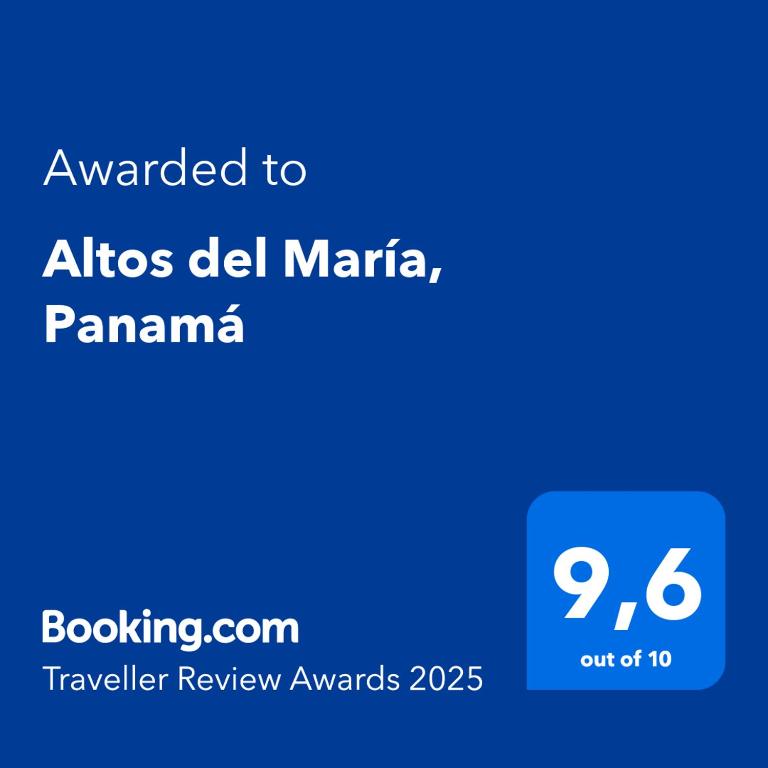 Certifikát, hodnocení, plakát nebo jiný dokument vystavený v ubytování Altos del María, Panamá
