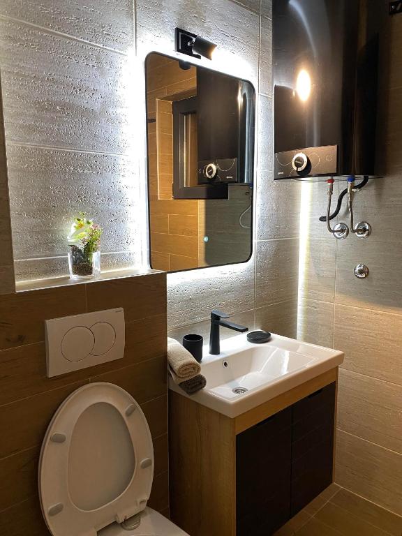 Koupelna v ubytování Bagi Apartmani