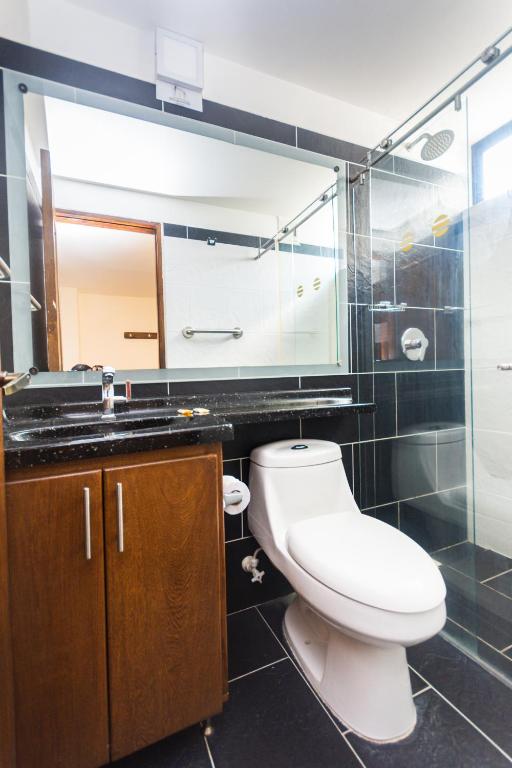 Koupelna v ubytování Hotel Bicentenario Rionegro