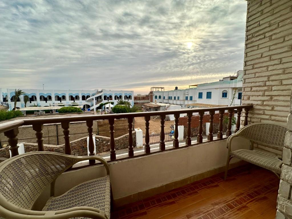Balkón nebo terasa v ubytování Gina Motel Dahab