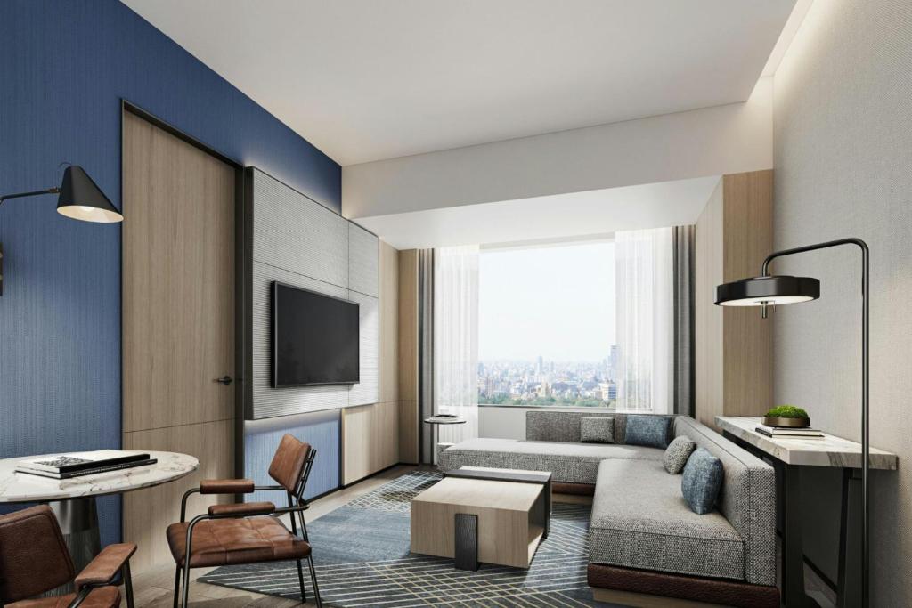 TV a/nebo společenská místnost v ubytování Four Points by Sheraton Hengyang Zhengxiang