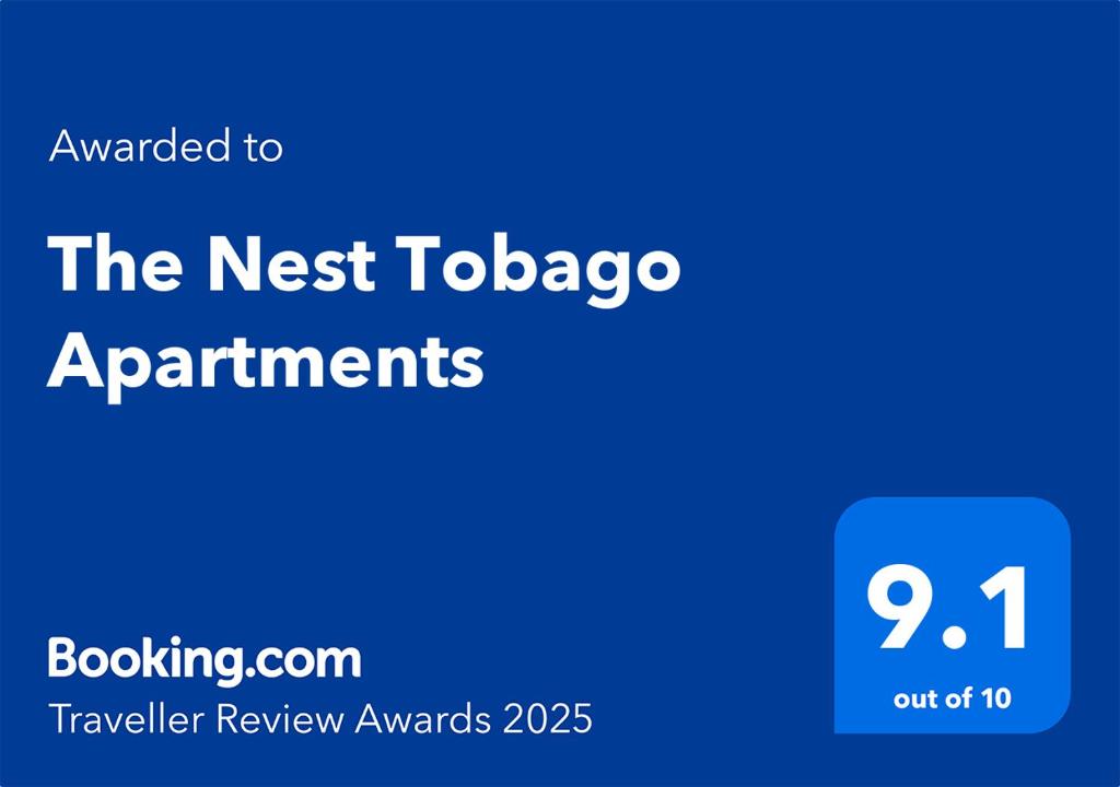 Certifikát, hodnocení, plakát nebo jiný dokument vystavený v ubytování The Nest Tobago Apartments