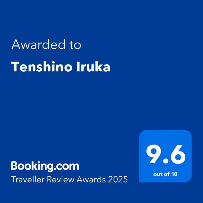 Certifikát, hodnocení, plakát nebo jiný dokument vystavený v ubytování Tenshino Iruka