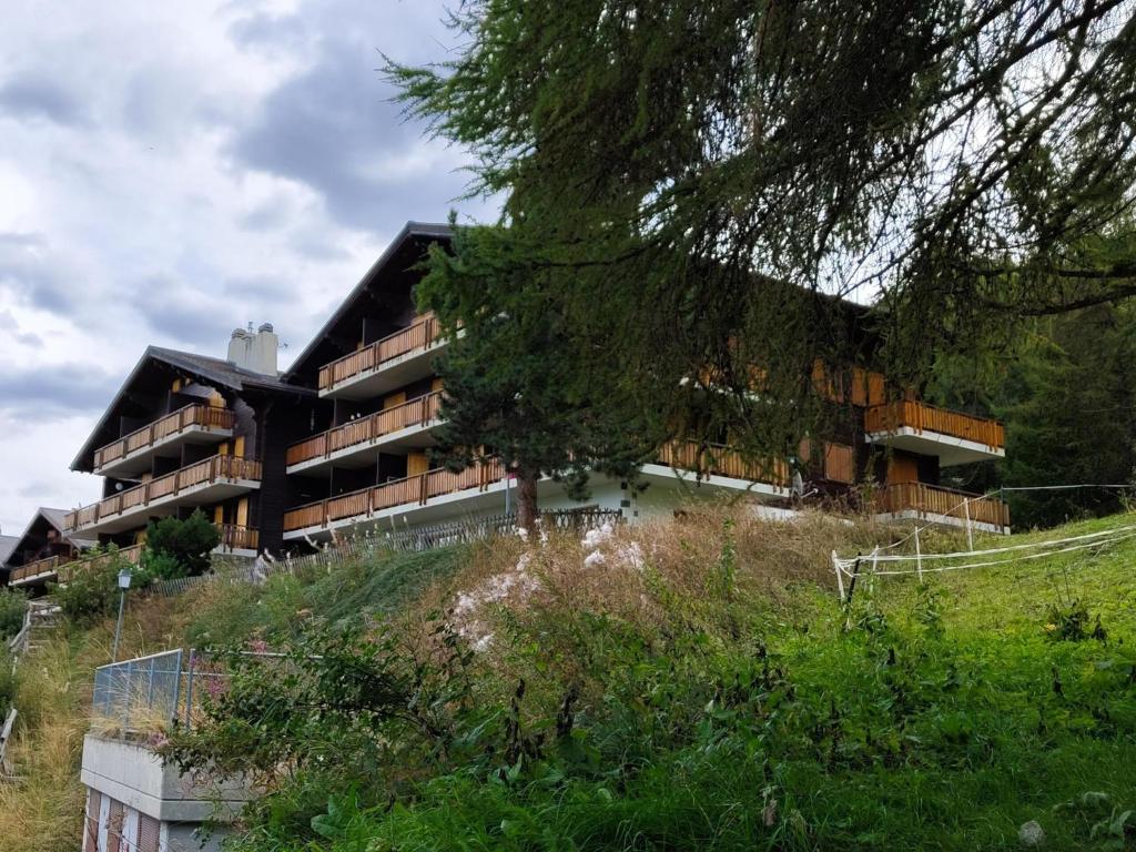 a building on the side of a hill at Apartment in Veysonnaz near Ski Lift in Agettes