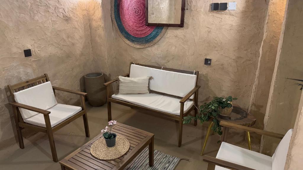Posezení v ubytování بيت العريش Arish house