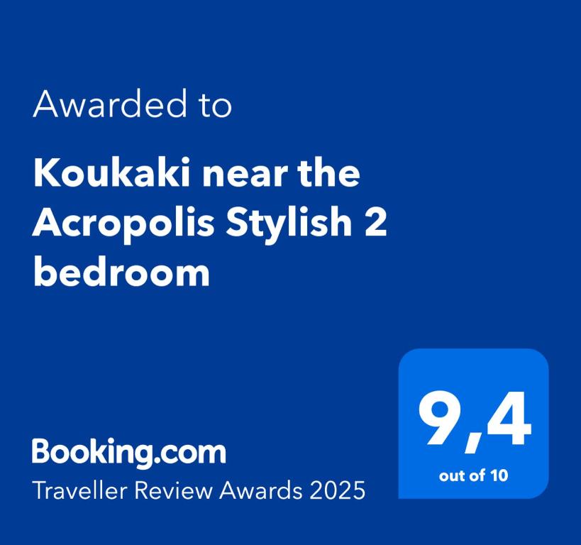 Certyfikat, podpis lub inny dokument wystawiony w obiekcie Koukaki near the Acropolis Stylish 2 bedroom