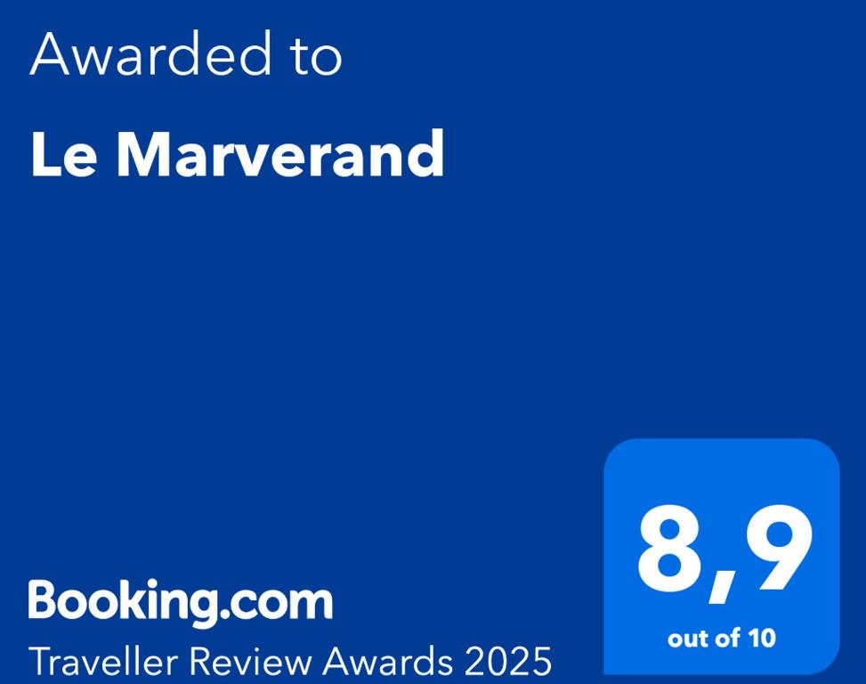 Certifikát, hodnocení, plakát nebo jiný dokument vystavený v ubytování Le Marverand