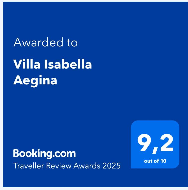 Villa Isabella Aegina tanúsítványa, márkajelzése vagy díja