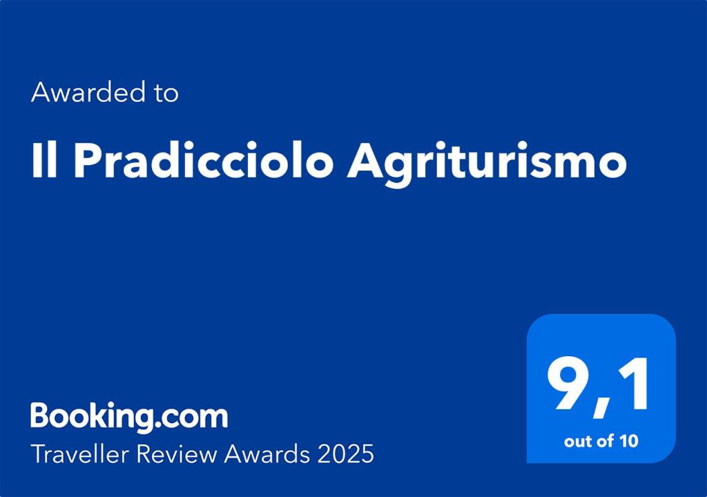 niebieski ekran z tekstem przetłumaczonym na algorytm iil padirolota w obiekcie Il Pradicciolo Agriturismo w mieście Castelnuovo di Garfagnana