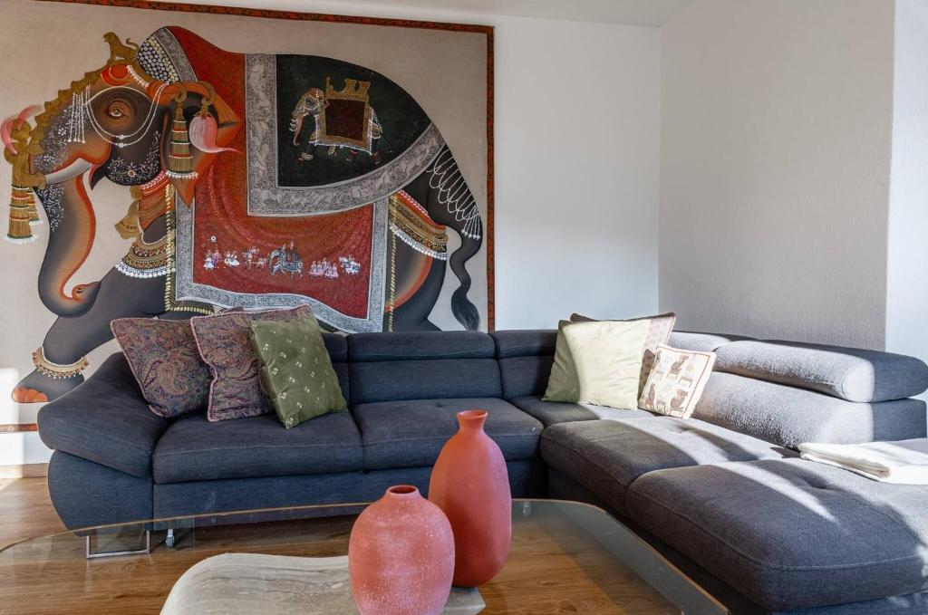 Posezení v ubytování One Only Losone Apartment