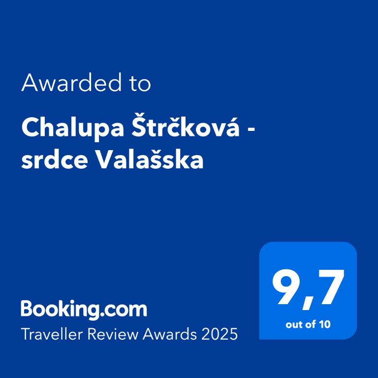 Certifikát, ocenenie alebo iný dokument vystavený v ubytovaní Chalupa Štrčková - srdce Valašska
