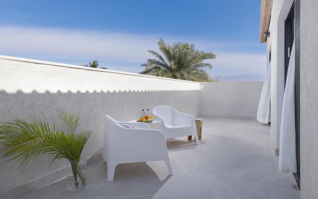 Ein Balkon oder eine Terrasse in der Unterkunft אורה דירות אירוח -נץ 9- דירות נופש איכותיות לנופש שקט ואקסלוסיבי
