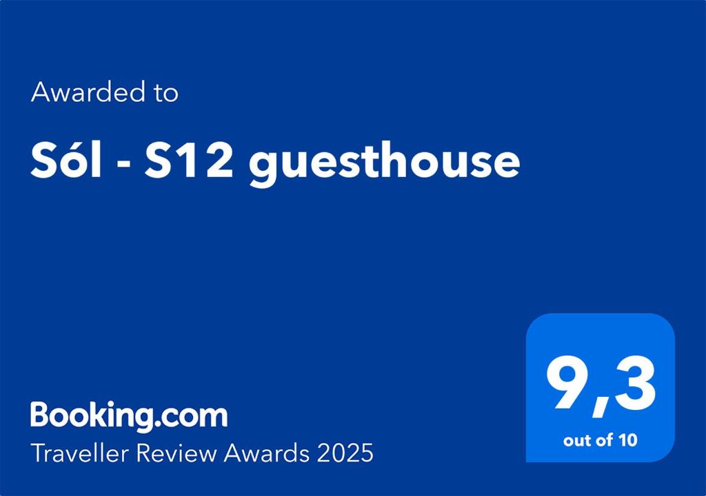Certifikát, hodnocení, plakát nebo jiný dokument vystavený v ubytování Sól - S12 Guesthouse