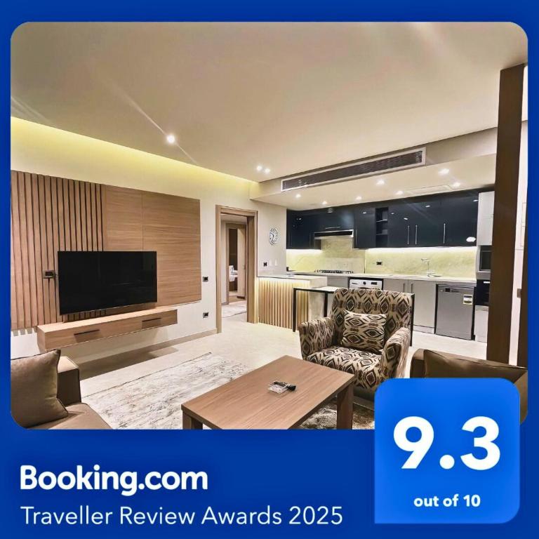 TV a/nebo společenská místnost v ubytování شقة فندقية الشيخ زايد - Zayed Suites C
