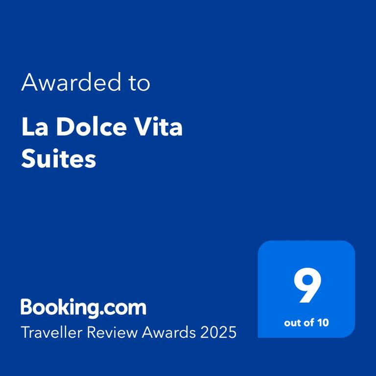 Certifikát, hodnocení, plakát nebo jiný dokument vystavený v ubytování La Dolce Vita Suites