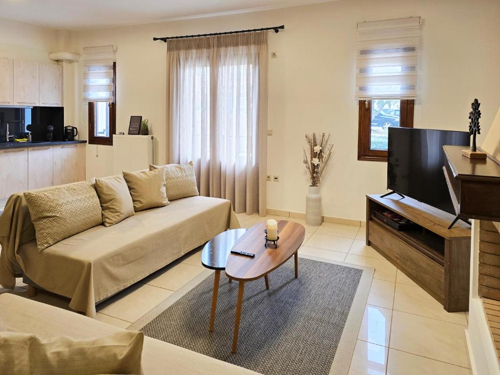 TV a/nebo společenská místnost v ubytování Master Residence Lavrion