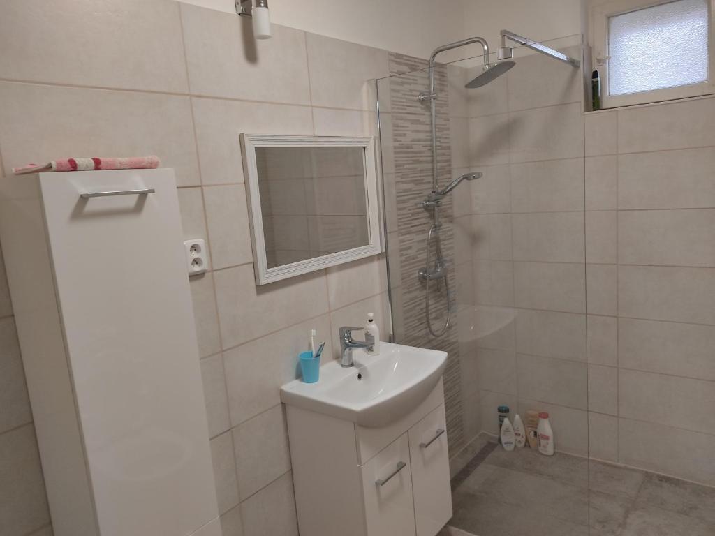 Koupelna v ubytování Vidiecky Dom