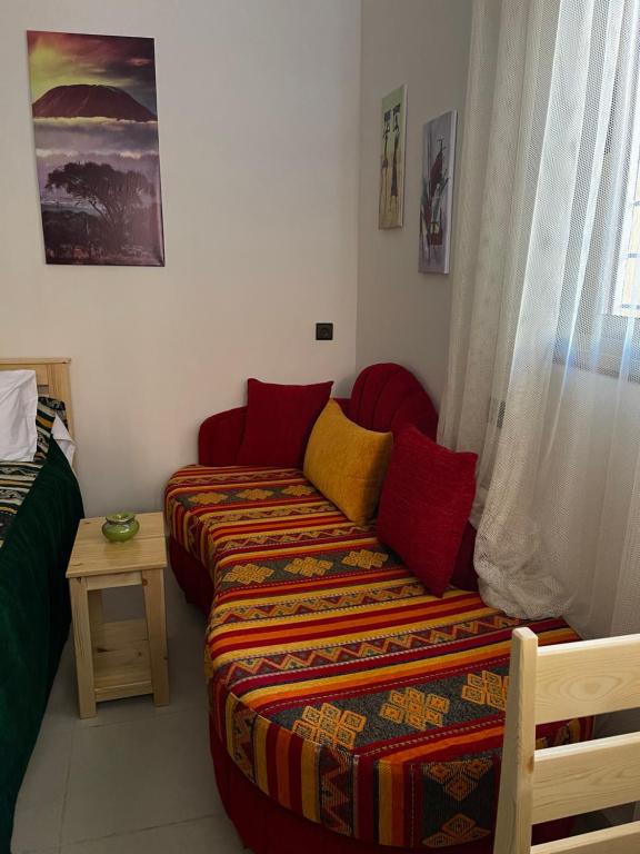 Postel nebo postele na pokoji v ubytování Dyafat Abla