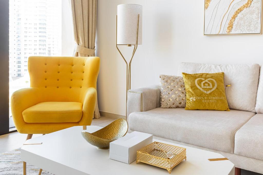 Posezení v ubytování Modern 1Br in the Heart of Dubai by SIMPLY COMFORT