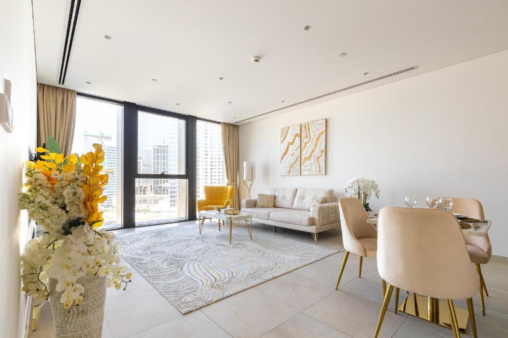 Posezení v ubytování Modern 1Br in the Heart of Dubai by SIMPLY COMFORT
