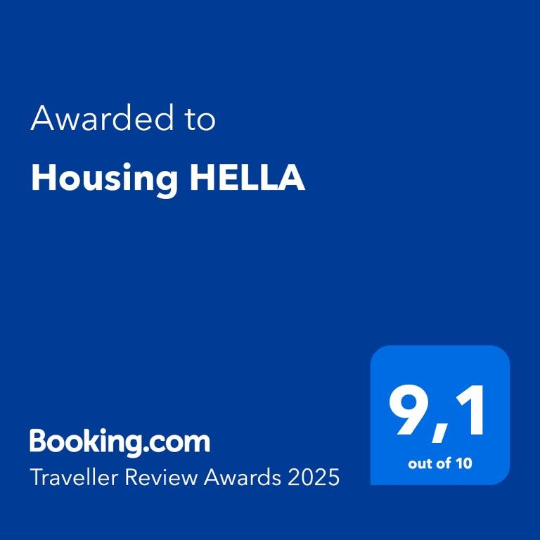 Certifikát, hodnocení, plakát nebo jiný dokument vystavený v ubytování Housing HELLA