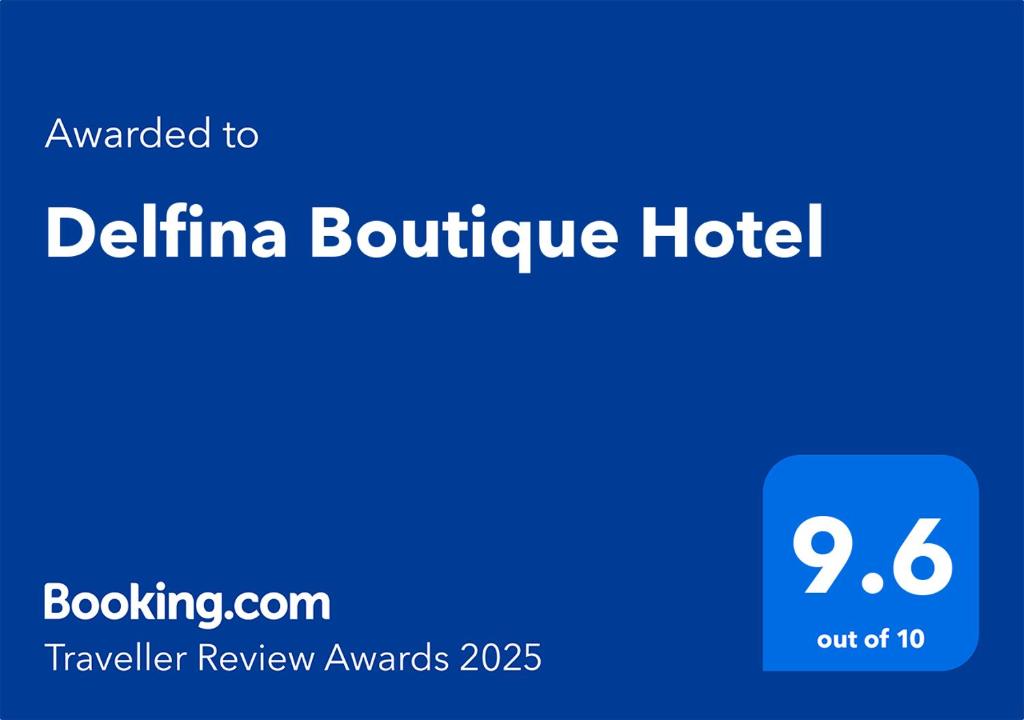 Certifikát, hodnocení, plakát nebo jiný dokument vystavený v ubytování Delfina Boutique Hotel