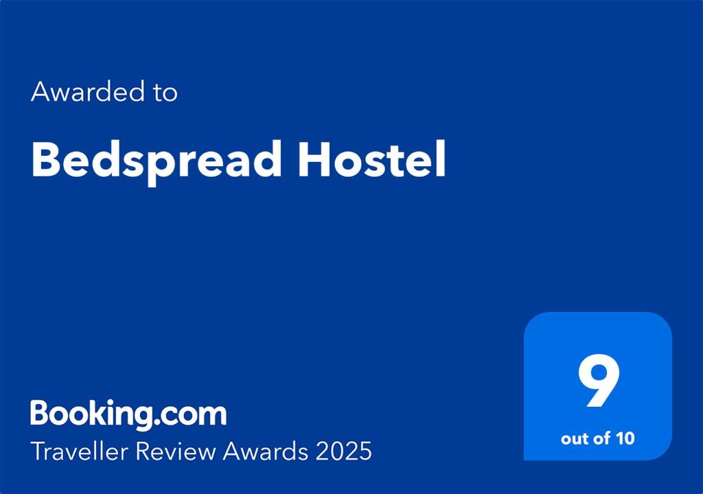 Certifikát, hodnocení, plakát nebo jiný dokument vystavený v ubytování Bedspread Hostel