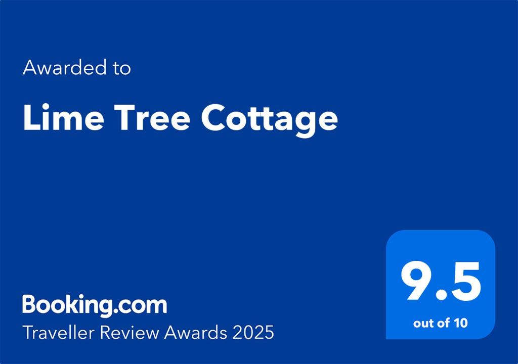 a blue sign with the words line tree coffee at Lime Tree Cottage in Tillingham