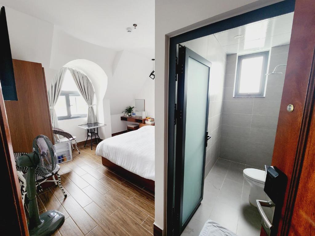 Koupelna v ubytování Happy Bun Hotel Da Lat