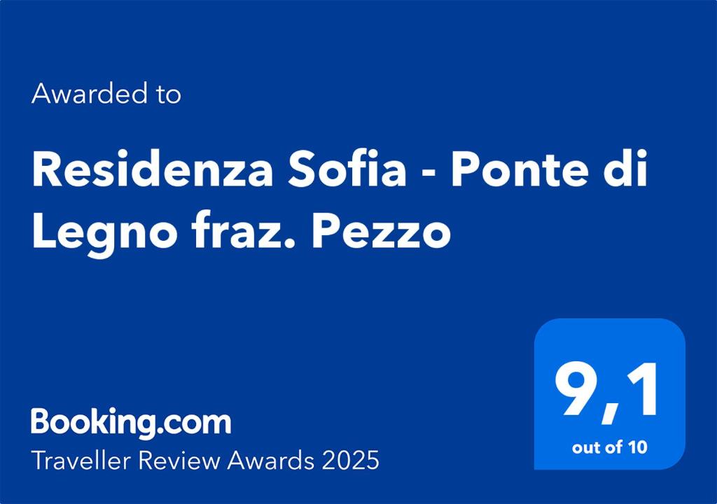 Certyfikat, podpis lub inny dokument wystawiony w obiekcie Residenza Sofia - Ponte di Legno fraz. Pezzo