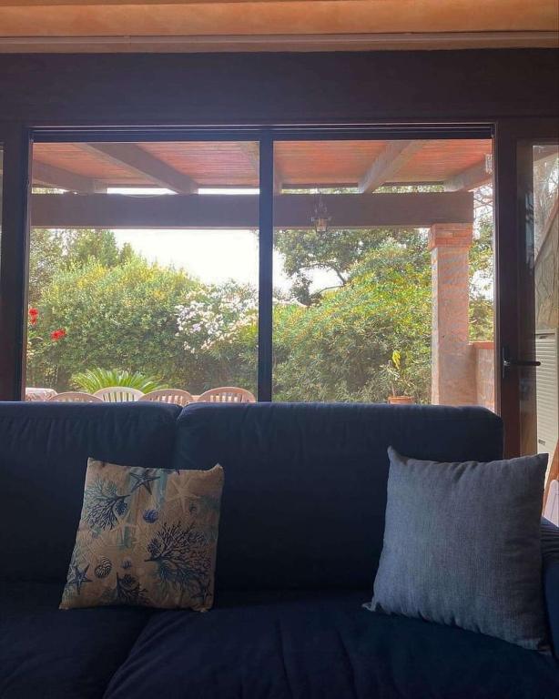 A seating area at Villa azzurra tra le coste del sud
